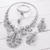 Picture of Big Platinum Plated 4 Piece Jewelry Set with 3~7 Day Delivery