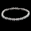 Show details for Distinctive White Copper or Brass Tennis Bracelet with Low MOQ