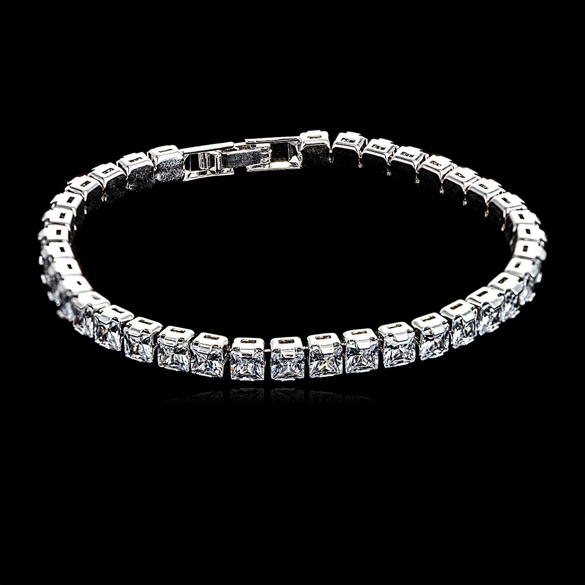Low Cost Platinum Plated Casual Tennis Bracelet with Full Guarantee