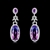 Picture of Popular Cubic Zirconia Purple Drop & Dangle Earrings