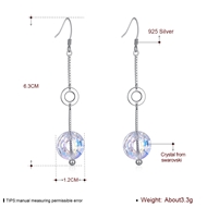 Picture of Featured Colorful 925 Sterling Silver Dangle Earrings with Full Guarantee