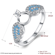 Picture of Delicate Cubic Zirconia Blue Fashion Ring