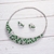 Picture of Featured Green Big Necklace and Earring Set with Full Guarantee