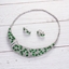 Show details for Featured Green Big Necklace and Earring Set with Full Guarantee