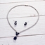 Show details for Copper or Brass Cubic Zirconia Necklace and Earring Set from Certified Factory