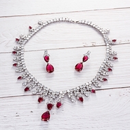 Picture of Amazing Big Luxury Necklace and Earring Set