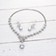 Show details for Unusual Big Platinum Plated Necklace and Earring Set