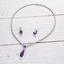 Show details for Shop Platinum Plated Copper or Brass Necklace and Earring Set with Fast Shipping