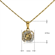 Picture of Filigree Geometric White Pendant Necklace