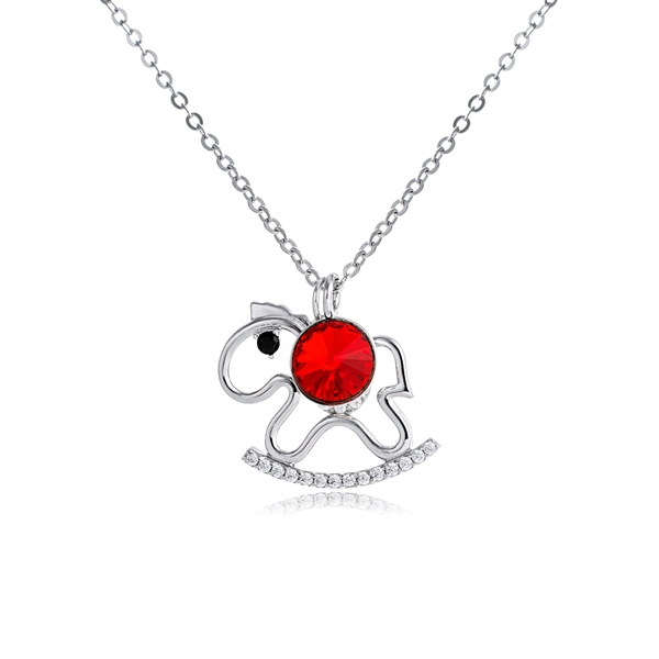 Picture of Stylish Small Platinum Plated Pendant Necklace