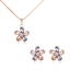 Show details for Wholesale Rose Gold Plated Zinc Alloy Necklace and Earring Set with No-Risk Return