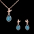 Picture of Good Quality Artificial Crystal Blue Necklace and Earring Set