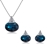 Picture of Popular Artificial Crystal Blue Necklace and Earring Set