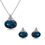 Show details for Popular Artificial Crystal Blue Necklace and Earring Set