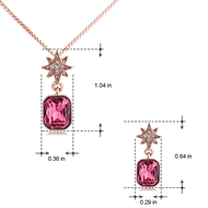 Picture of Eye-Catching Rose Gold Plated 16 Inch Necklace and Earring Set with Member Discount