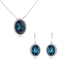 Show details for Need-Now Blue Zinc Alloy Necklace and Earring Set from Editor Picks
