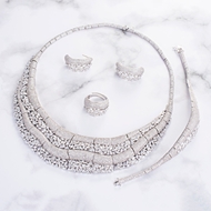Picture of Good Quality Cubic Zirconia Big 4 Piece Jewelry Set