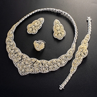 Picture of Shop Platinum Plated Big 4 Piece Jewelry Set with Unbeatable Quality