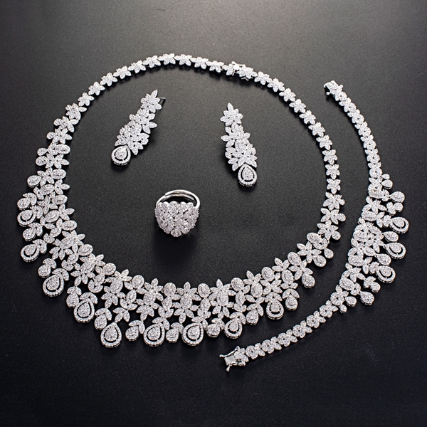 Picture of Luxury White 4 Piece Jewelry Set with Easy Return