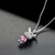 Picture of Delicate Small Pink Pendant Necklace