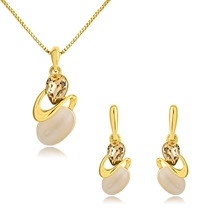 Show details for Cheapest Opal (Imitation) Concise 2 Pieces Jewelry Sets