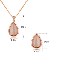 Picture of Need-Now White Rose Gold Plated Necklace and Earring Set from Editor Picks