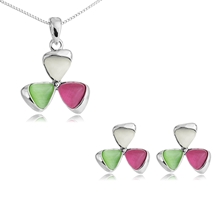 Show details for Irresistible Colorful Small Necklace and Earring Set As a Gift