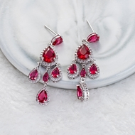 Picture of Recommended Platinum Plated Luxury Dangle Earrings from Top Designer
