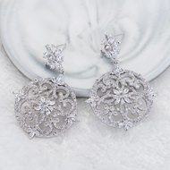 Picture of Casual White Dangle Earrings Direct from Factory