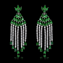 Show details for Most Popular Cubic Zirconia Platinum Plated Dangle Earrings