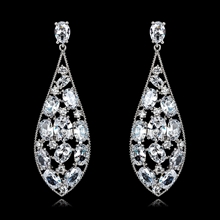 Show details for Unique Cubic Zirconia Big Dangle Earrings