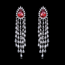 Show details for Nice Cubic Zirconia Big Dangle Earrings
