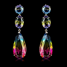 Show details for Fancy Big Copper or Brass Dangle Earrings