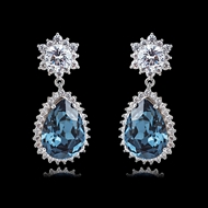Picture of Classic Blue Drop & Dangle Earrings from Top Designer