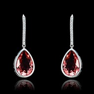 Picture of Timeless Collection Swarovski Element Red Drop & Dangle