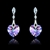 Picture of Beauteous Heart & Love Platinum Plated Drop & Dangle