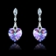 Show details for Beauteous Heart & Love Platinum Plated Drop & Dangle