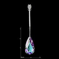 Picture of Fabulous Single Stone Platinum Plated Drop & Dangle