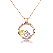 Show details for Charming Purple Cubic Zirconia Pendant Necklace As a Gift