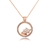 Picture of Fashion Cubic Zirconia Rose Gold Plated Pendant Necklace