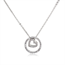 Show details for Delicate Platinum Plated Pendant Necklace with Full Guarantee