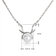 Picture of Copper or Brass Artificial Pearl Pendant Necklace Online Only