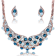 Picture of Good Performance Big Crystal 2 Pieces Jewelry Sets