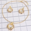 Show details for Sparkly Casual Gold Plated Necklace and Earring Set