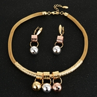 Picture of Sparkling Casual Multi-tone Plated Necklace and Earring Set