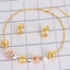 Show details for Pretty Medium Multi-tone Plated Necklace and Earring Set