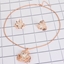 Show details for Wholesale Zinc Alloy Flower Necklace and Earring Set with No-Risk Return