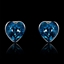 Show details for Gorgeous Dark Blue Platinum Plated Stud