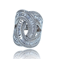 Show details for Natural Designed Luxury Platinum Plated Fashion Rings