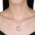Picture of Nice Cubic Zirconia Platinum Plated Pendant Necklace